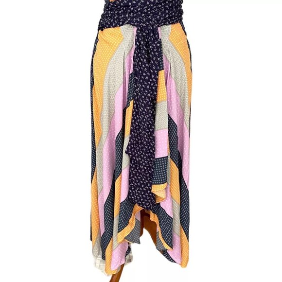 Nicole Miller - Pastel Striped Midi Dress - Picture 5 of 5